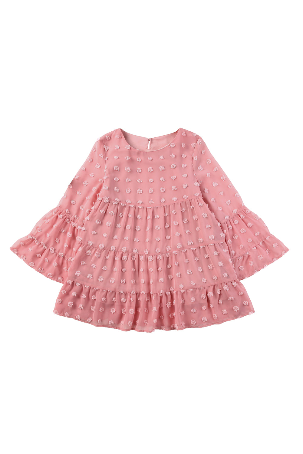 Swiss Dot Ruffled Babydoll Blouse