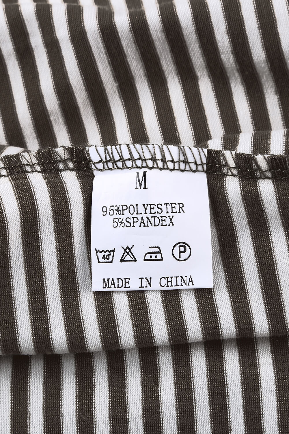 Khaki Pinstripe Patch Pocket Top