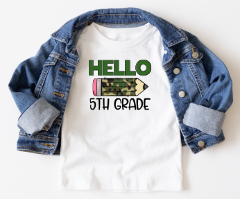 Camo Pencil Back to School Graphic Tee