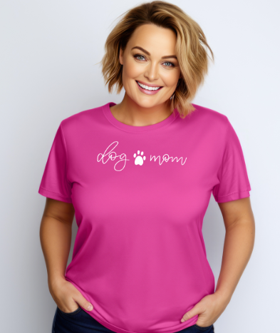 Dog Mom Paw Graphic Tee