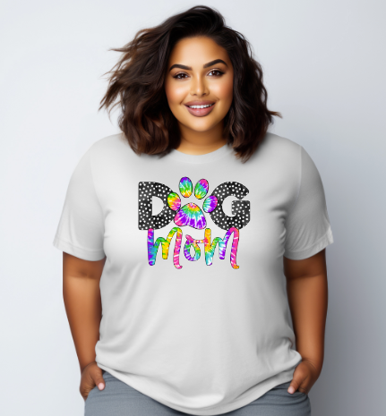 Dog Mom Tie Dye Graphic Tee