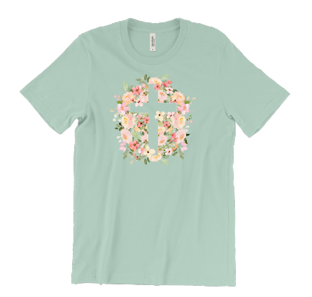 Floral Cross Graphic Tee