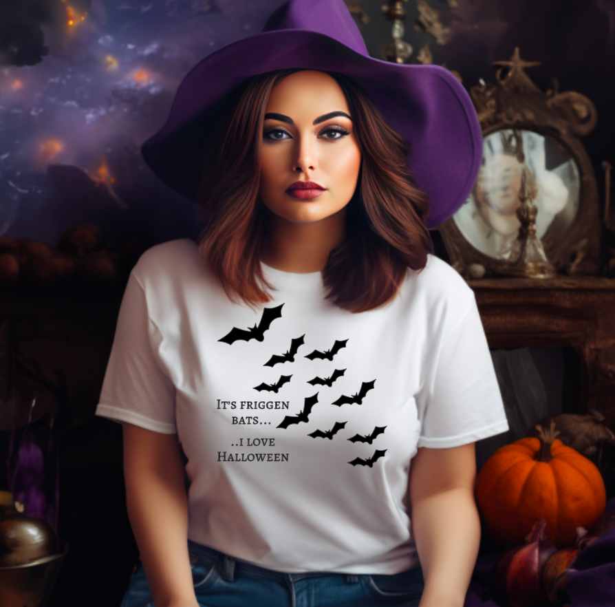 Friggen Bats...I Love Halloween Graphic Tee