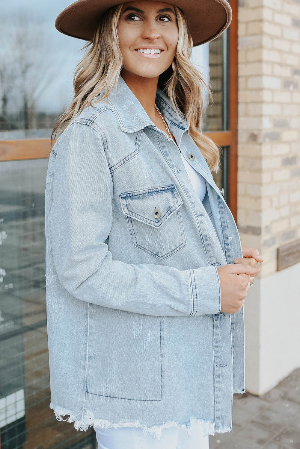 Distressed Denim Jacket