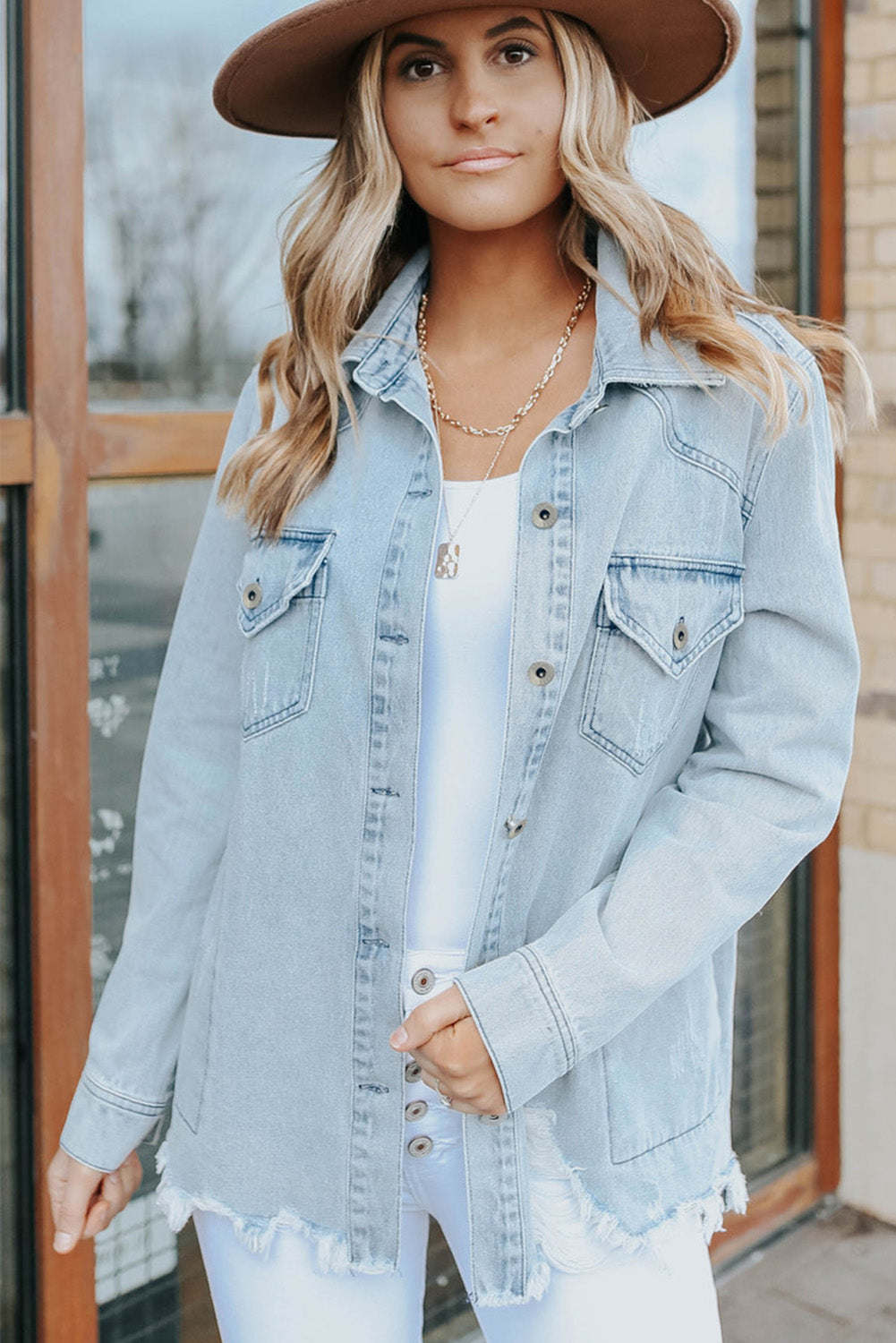 Distressed Denim Jacket