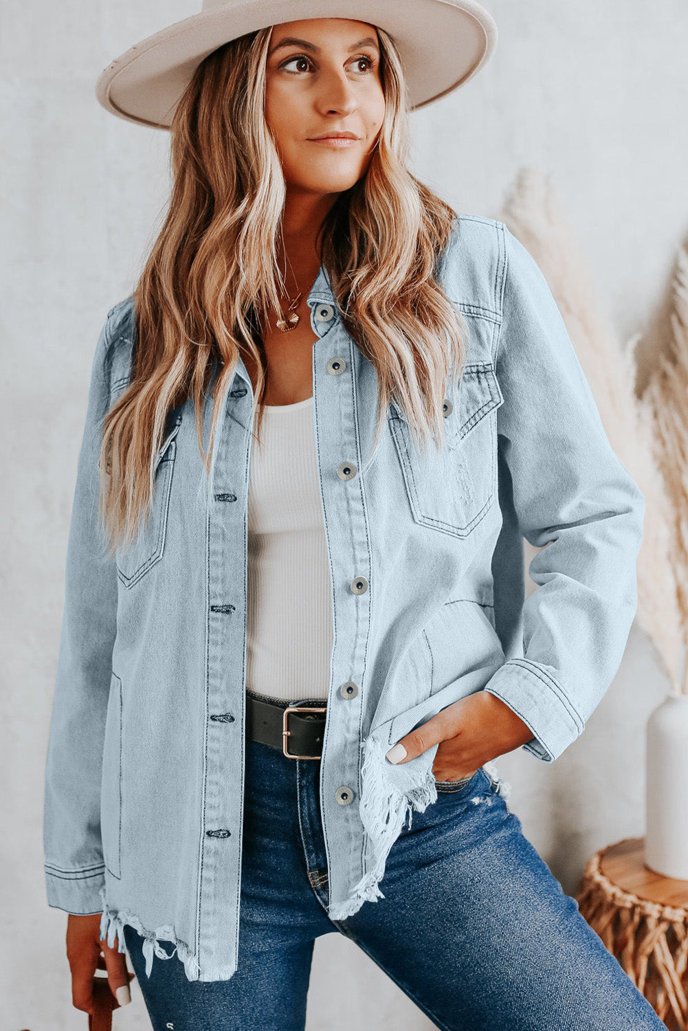 Distressed Denim Jacket