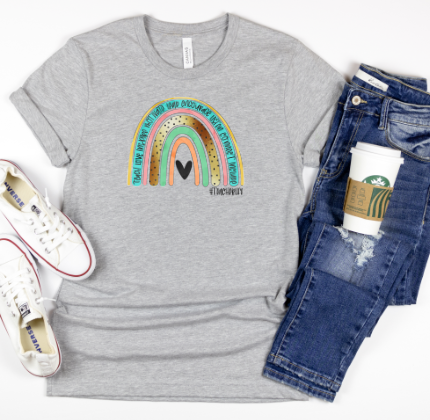 Rainbow Teacher Life Graphic Tee