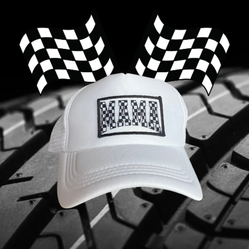 Checkered Mama Trucker Hat