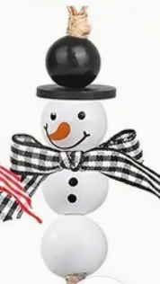 GG Snowman Bead Ornament