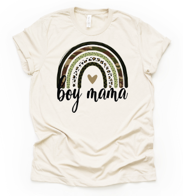 Boy Mama Rainbow Graphic Tee