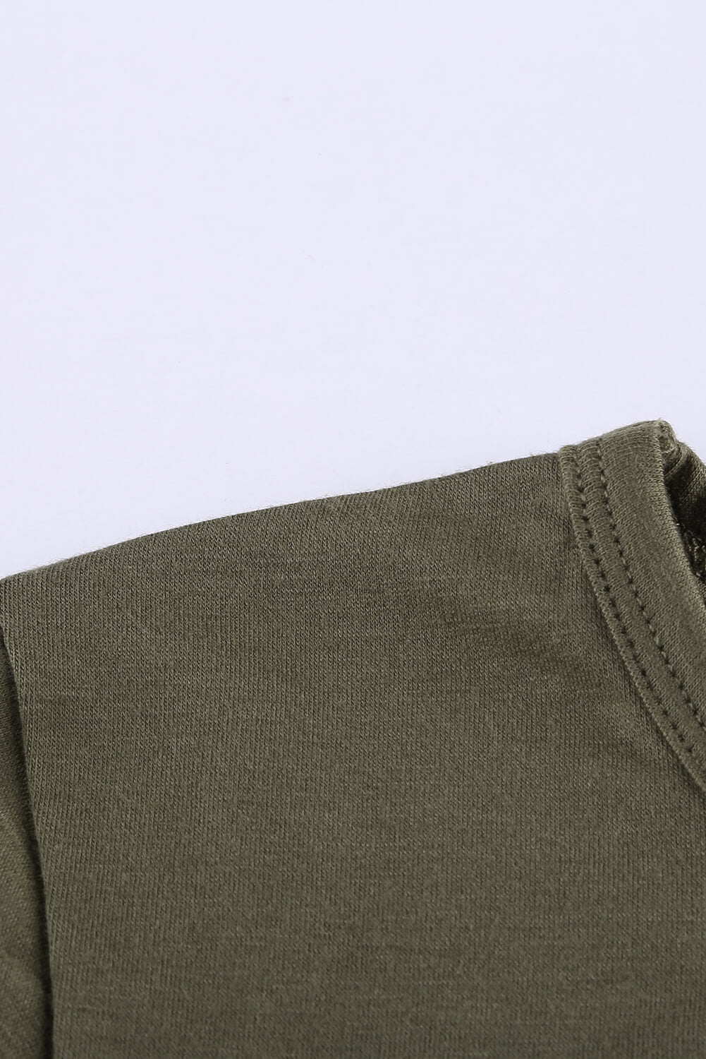 Khaki Pinstripe Patch Pocket Top