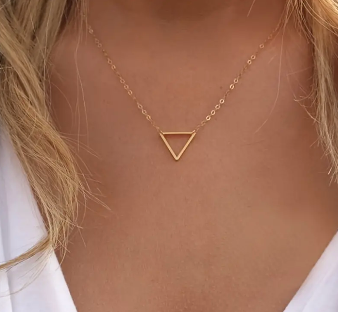 Gold Triangle Necklace