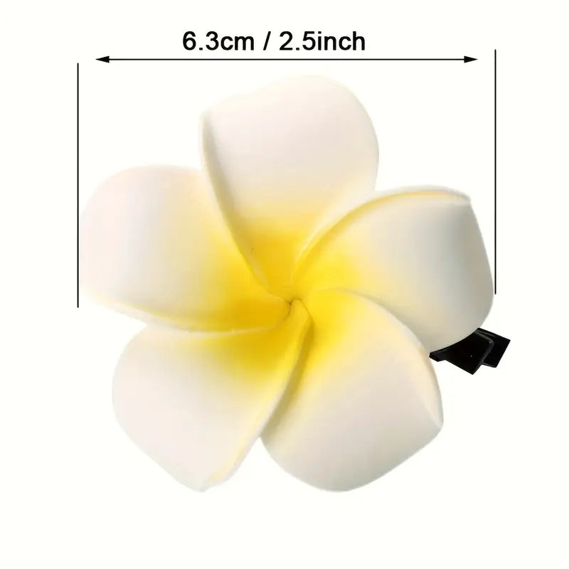 Hawaiian Flower Hairclips 2pc