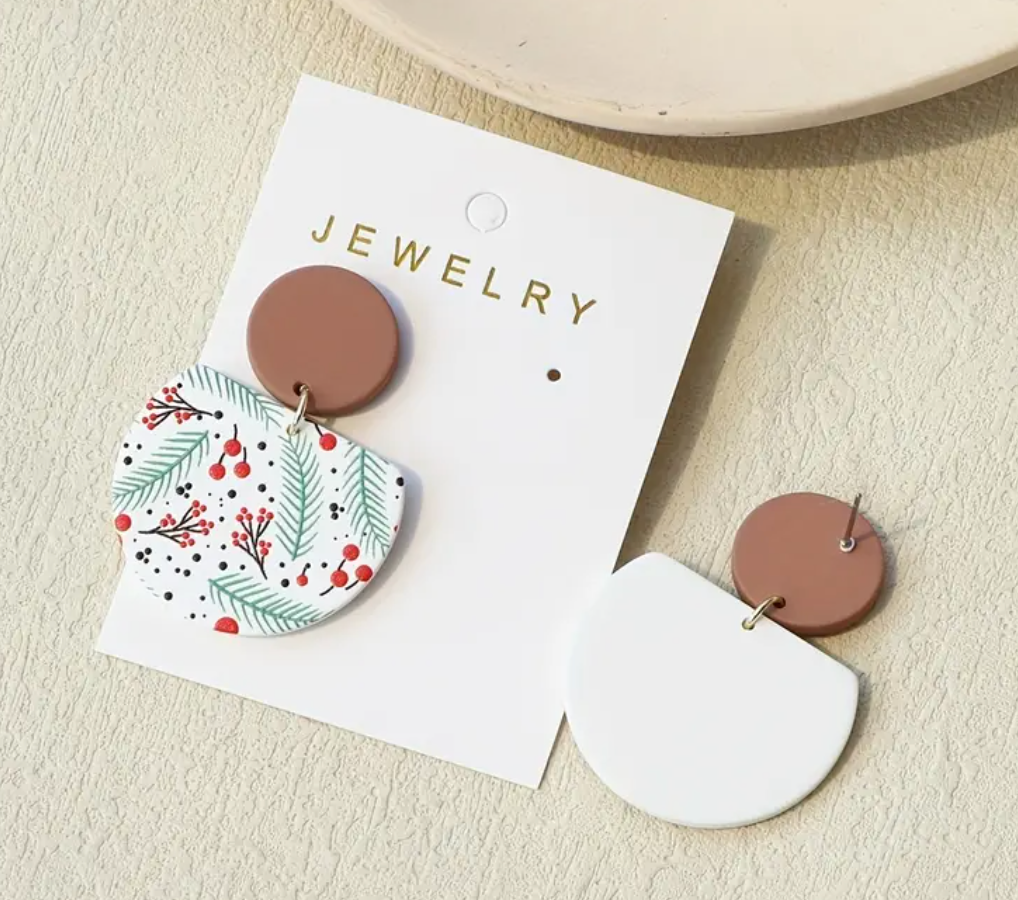 Holly Christmas Earrings