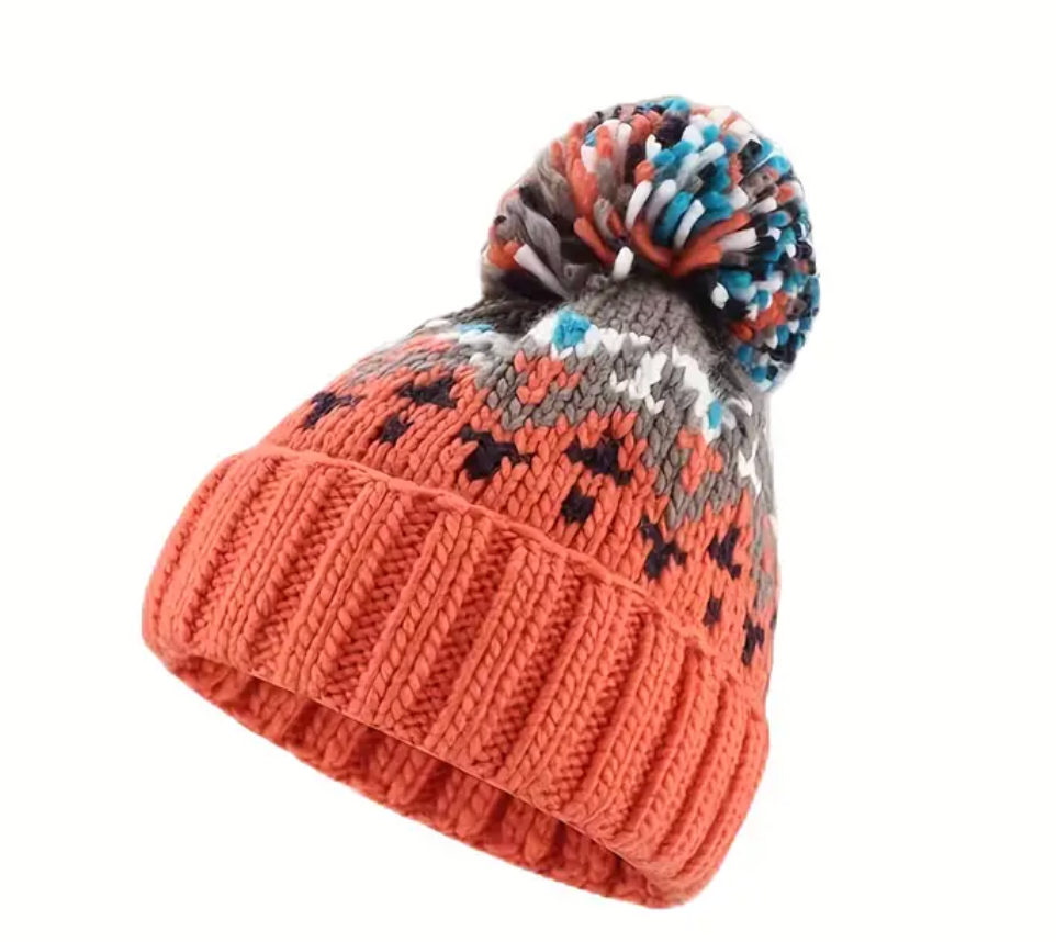 Knitted Hat - Coral