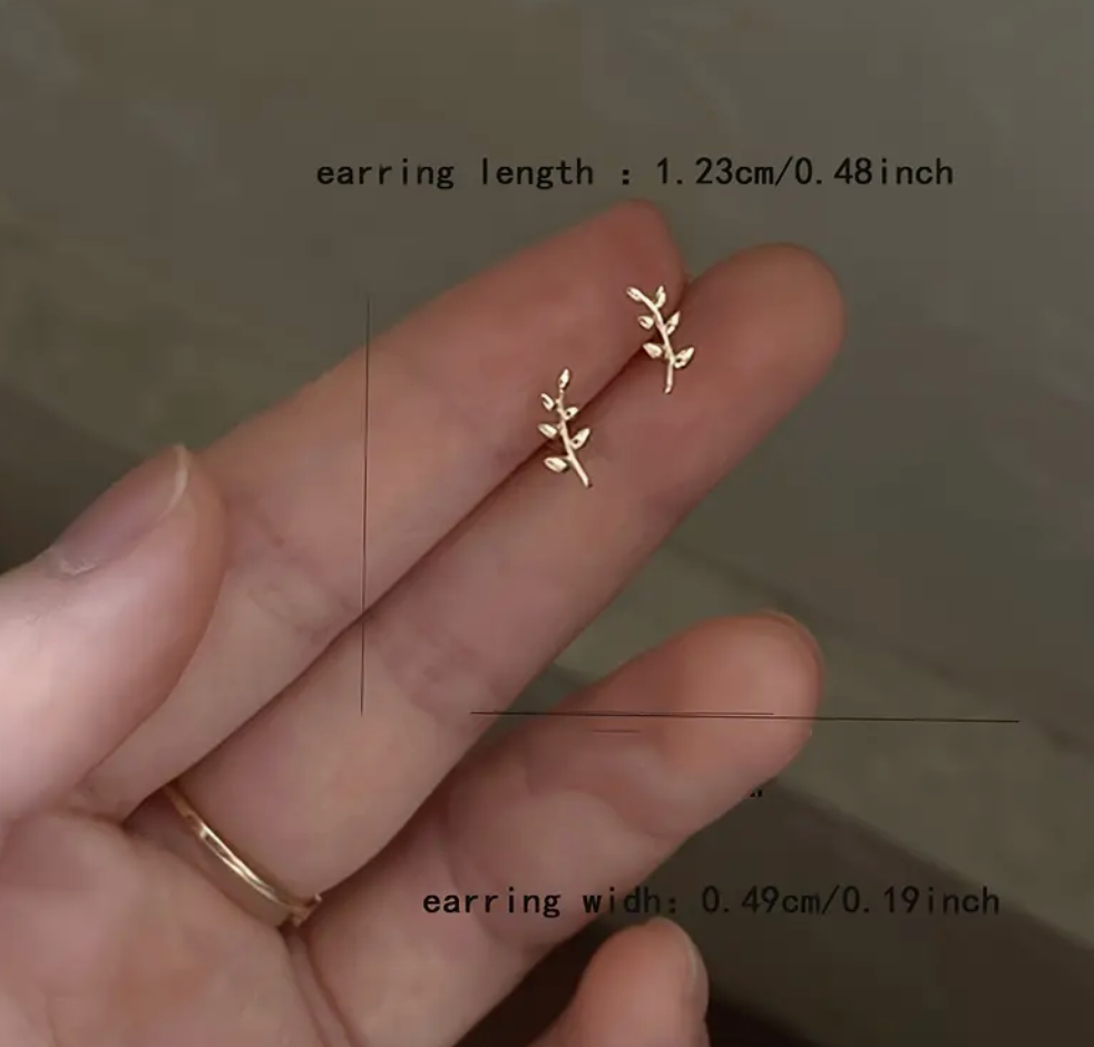 Gold Leaf Studs