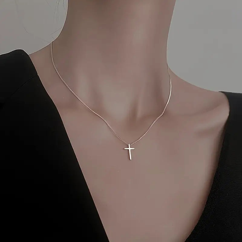 Silver Cross Necklace