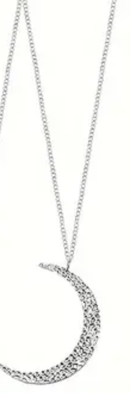 Silver Crescent Moon Necklace