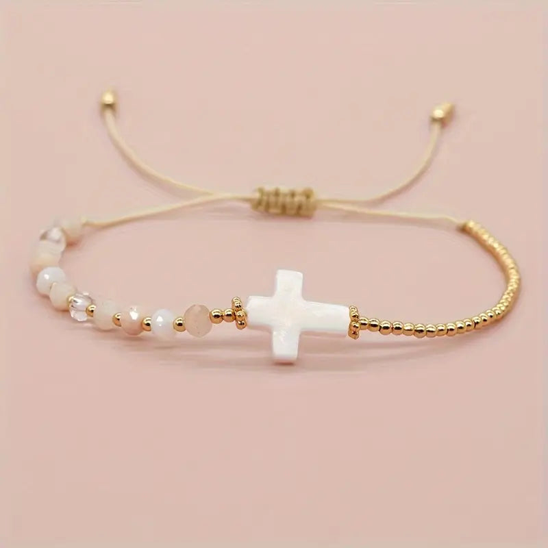 Stone Cross Bracelet