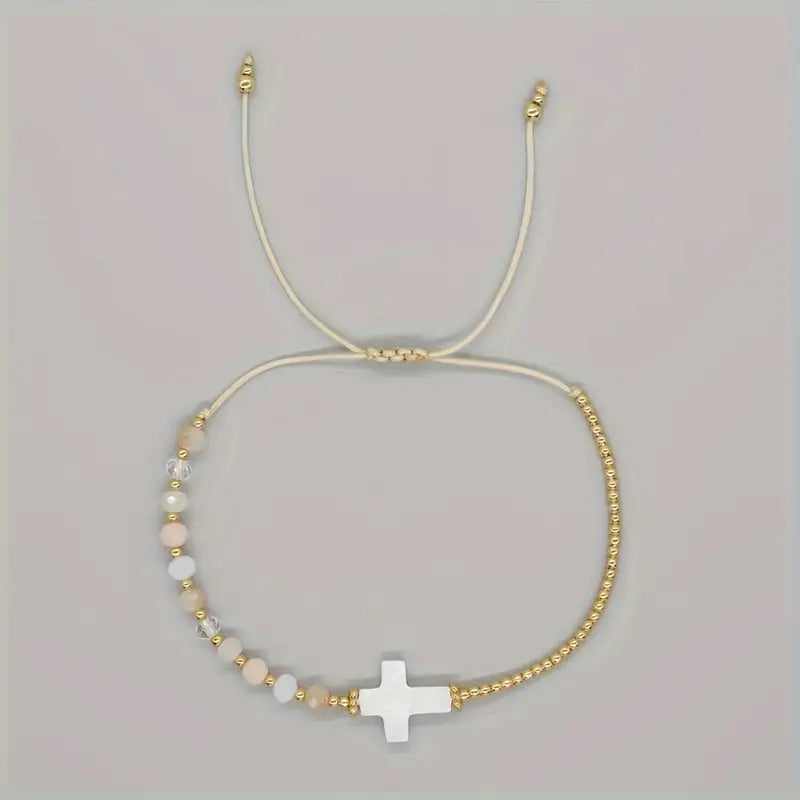 Stone Cross Bracelet