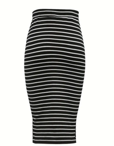 Midi Striped Skirt