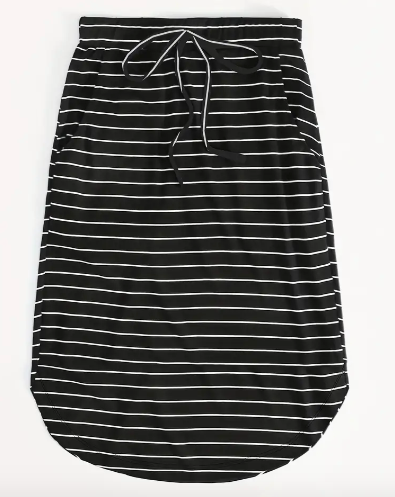 Midi Striped Skirt