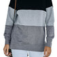 Colorblock Orange Contrast Stitching Sweatshirt with Slits