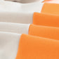 Colorblock Orange Contrast Stitching Sweatshirt with Slits