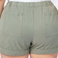 Gray Black/Red/Blue/Green/Gray/Apricot Elastic Waist Drawstring Pocket Shorts