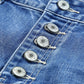 Quintuplicate Button Fly High Rise Plus Denim Shorts
