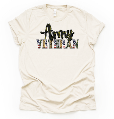z Army Veteran Graphic DTF Transfer ONLY