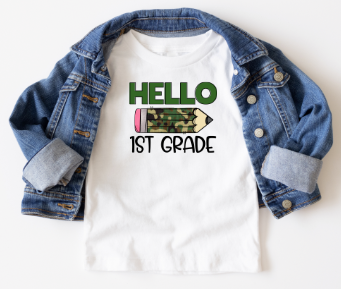 Camo Pencil Back to School Graphic Tee