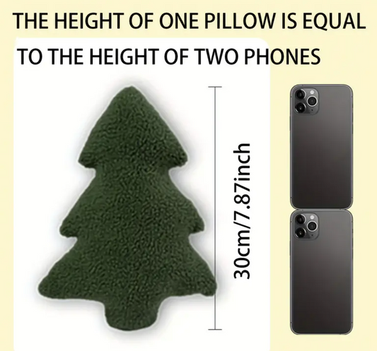 Fluffy Christmas Tree Pillow