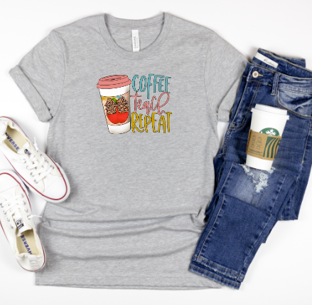 Coffee Teach Repeat Graphic Tee
