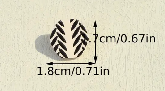 Herringbone Hexagon Studs