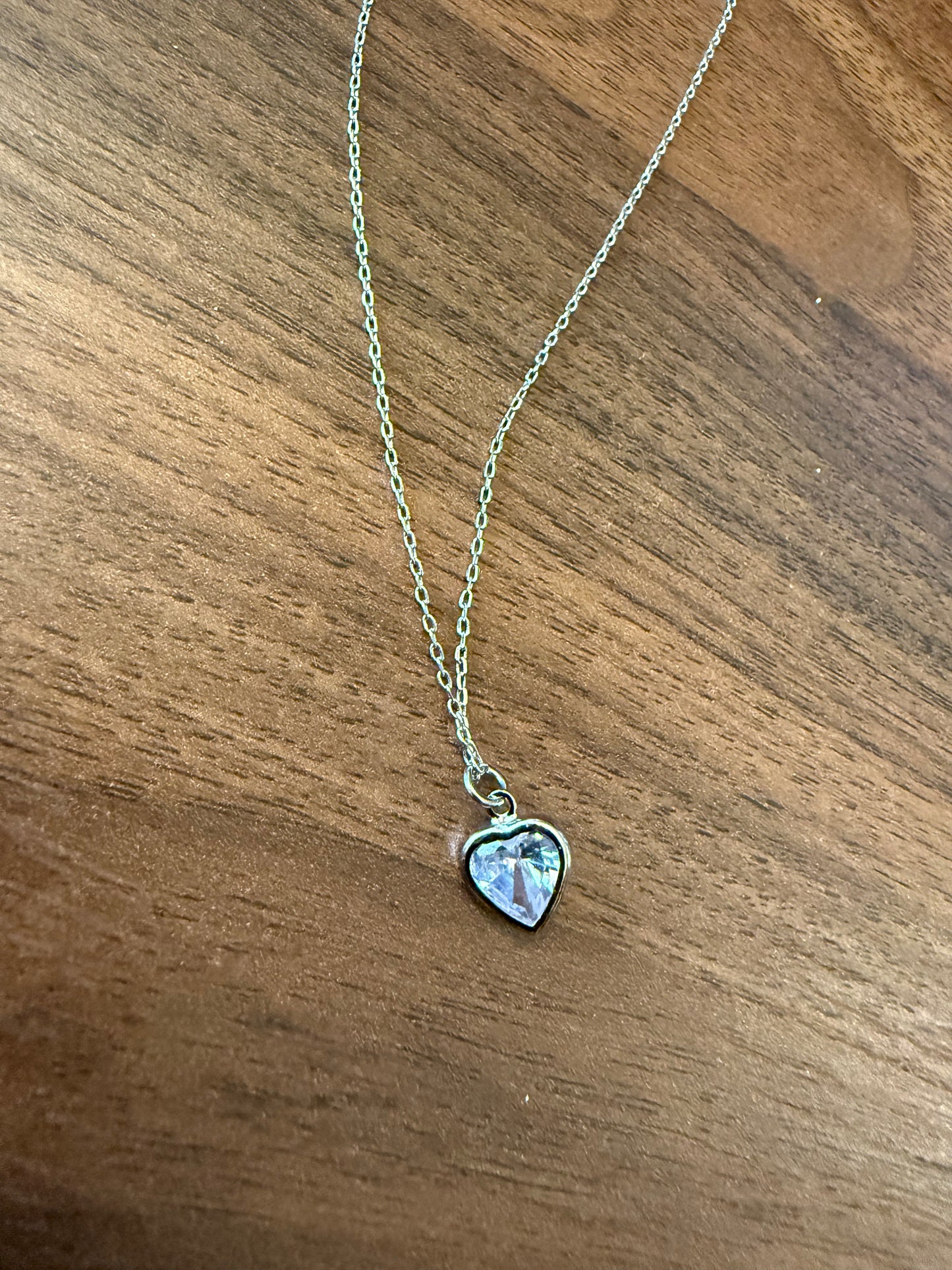 Rhinestone Heart Necklace