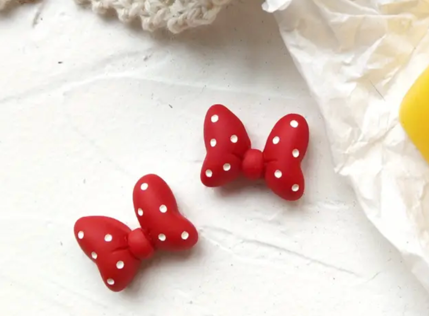 Red Bow Studs