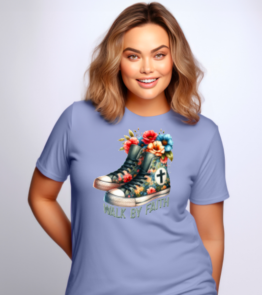 Walk by Faith Sneakers Graphic Tee