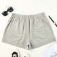 Gray Black/Red/Blue/Green/Gray/Apricot Elastic Waist Drawstring Pocket Shorts