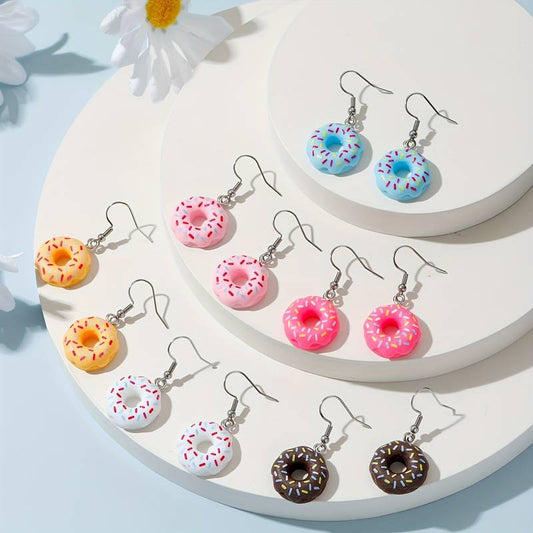 Donut with Sprinkles Earrings
