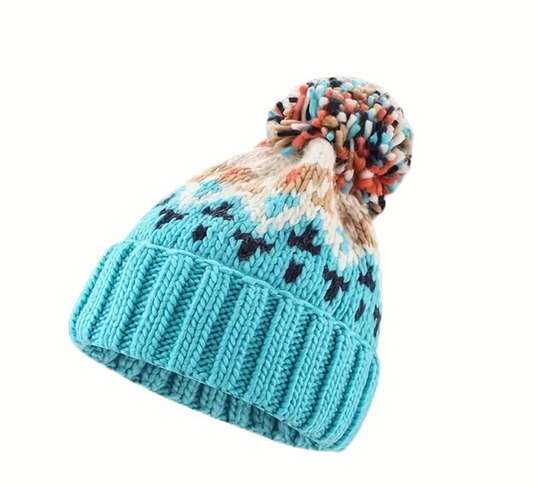 Knitted Hat - Blue