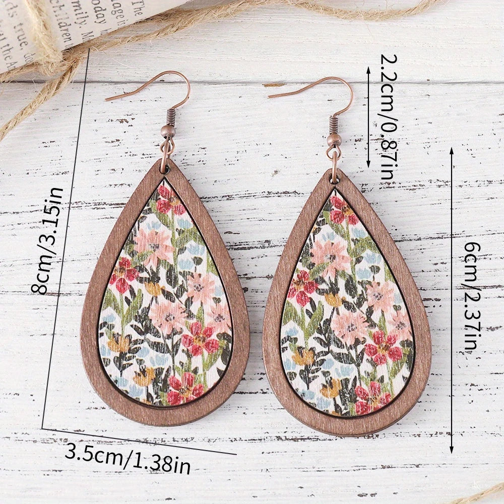 Spring Wood Earrings